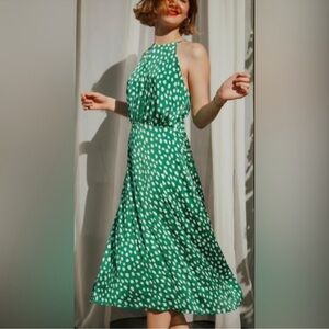 Betsey Johnson Green and White Midi Dress
